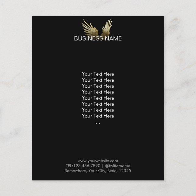 Flyer Royal Dourado Wings Professional Dark (Frente)