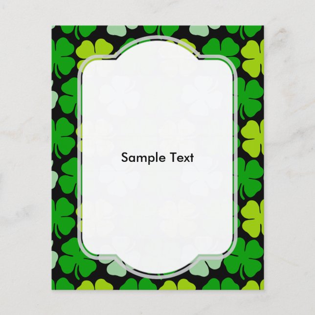 Flyer Rua de Shamrock irlandês. Dia de Patrick (Frente)