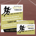 Flyer Runner Silhouette, evento Charity Run-a-Thon<br><div class="desc">Runner Silhouette,  Carity Run-Walk-a-Thon Event Advertising Flyer da Loja de Cartão de visita.</div>