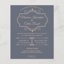 Flyer Rustic Filigree, Convite De Casamento