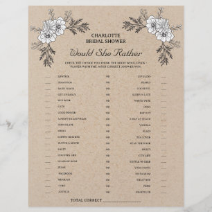 Flyer Rustic Kraft Iria Ela Preferencialmente Jogo De Ch