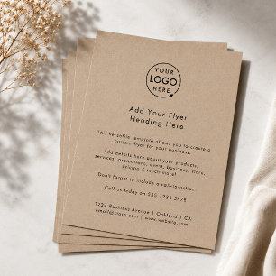 Flyer Rustic Kraft   Logotipo comercial Anúncios modern