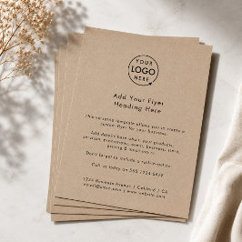 Flyer Rustic Kraft | Logotipo Empresarial Publicidade Mo