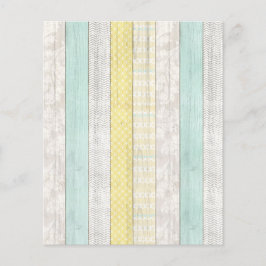 Flyer Rústico Mint & Yellow Boho Geo Mod Scrapbook Paper