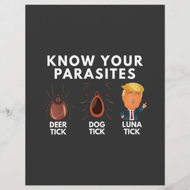 Flyer Sabem que são parasitas Anti-Trump Humor Politics (Frente)