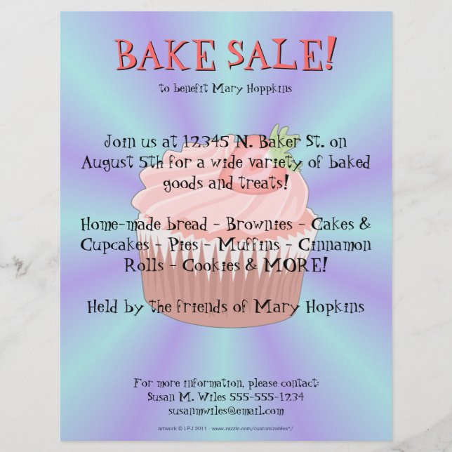 Flyer Sabor de Cupcake de Morango (Frente)