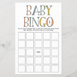 Flyer Safari Baby Bingo Game