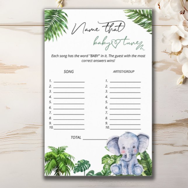 Flyer Safari Tropical Name Aquele Jogo De Bebê Tune (Criador carregado)