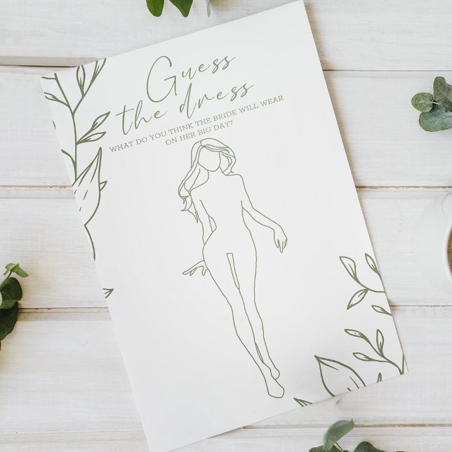 Flyer Sage Boho Flores Jogo de Noiva Adivinhe o Vestido (Criador carregado)