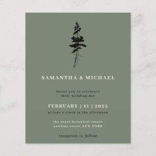 Flyer Sage Forest Pine Tree Indie Orçamento Russo