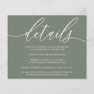 Flyer Sage Green Clean Details Simple Wedding Budget