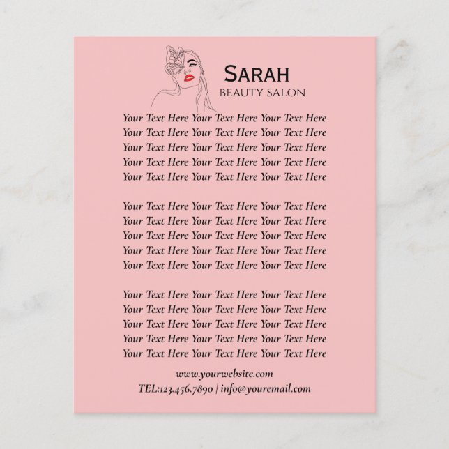 Flyer Salão de beleza (Frente)