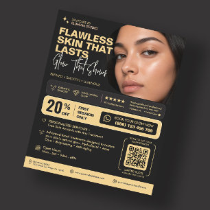 Flyer Salão de Beleza Clínica Estética Black