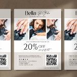 Flyer Salão de Beleza de Foto Moderna Técnico de Unhas<br><div class="desc">Promova seu salão de unhas ou beleza com um folheto moderno e profissional que chama a atenção e destaca seus serviços. Projetado com um layout limpo e elegante,  este folheto é perfeito para mostrar seus serviços,  descontos ou promoções especiais. Personalize-o de acordo com suas necessidades.</div>