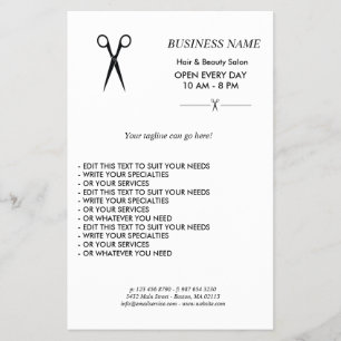 Flyer Salão de beleza simples e elegante para negócios