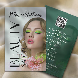 Flyer Salão de beleza tom verde