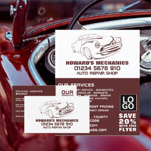 Flyer Sangria Clássica, Auto Mecânica/Repara Publicidade