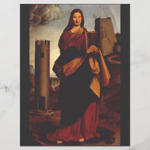 Flyer Santa Bárbara por Giovanni Antonio Boltraffio