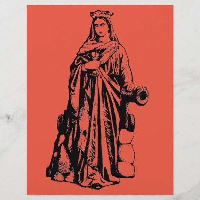 Flyer Santa Bárbara Virgem e mártir (Frente)