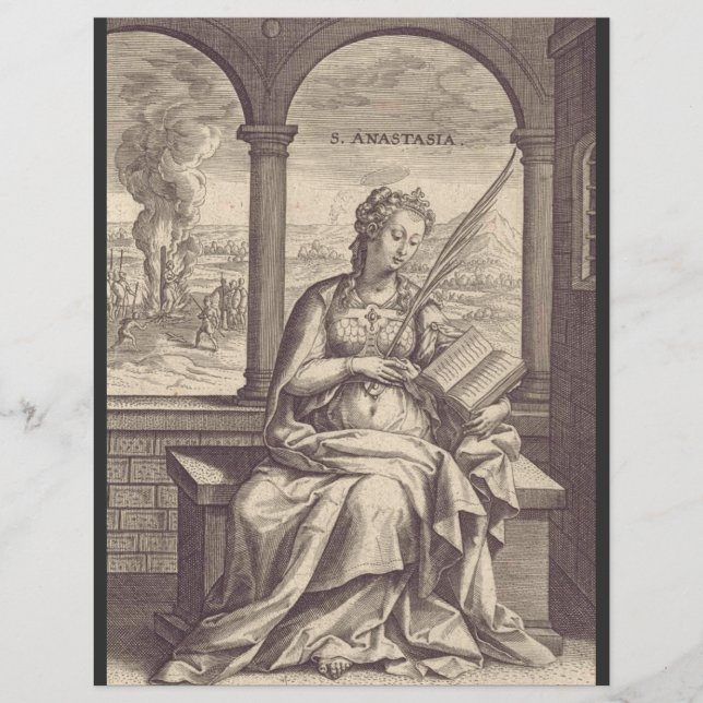 Flyer Santo Anastasia santo cristão e mártir (Frente)
