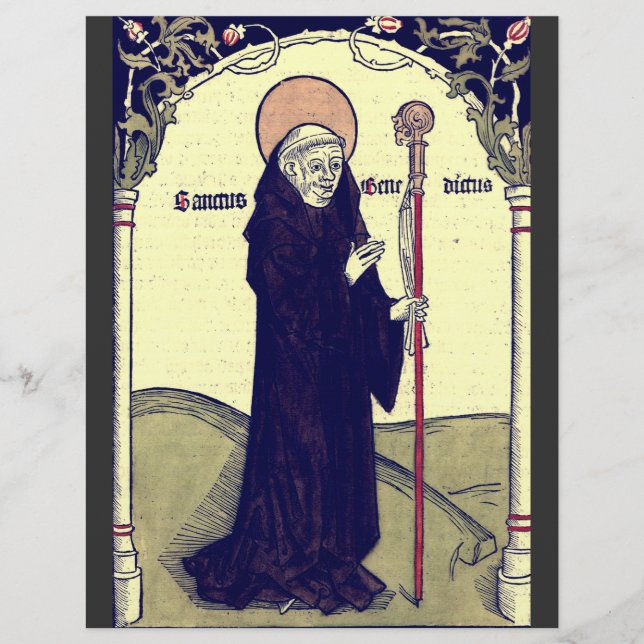 Flyer Santo Benedito de Núrsia Pai do Monasticismo (Frente)