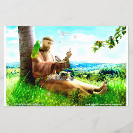 Flyer Santo Francis e o sermão prega aos pássaros