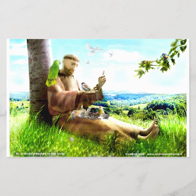 Flyer Santo Francis e o sermão prega aos pássaros (Frente)
