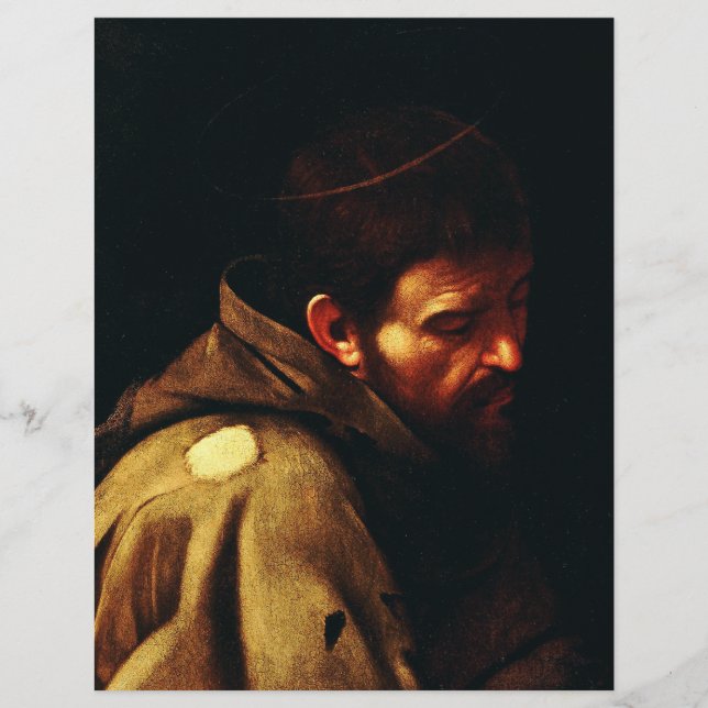 Flyer Santo Francisco de Assisi por Caravaggio (Frente)