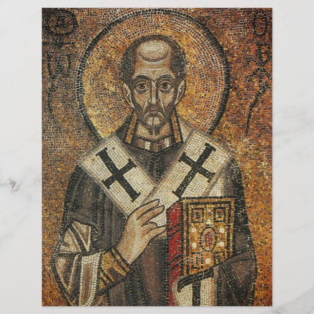 Flyer Santo John Chrysostom arcebispo de Constantinopla (Frente)