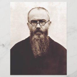 Flyer Santo Maximilian Kolbe padre católico polonês