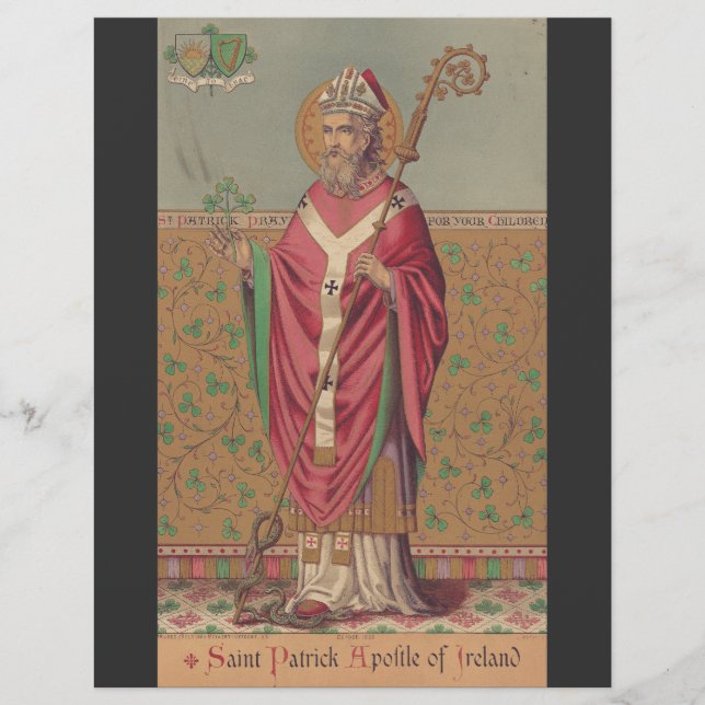 Flyer Santo Patrício da Irlanda Arte Celta Sagrada (Frente)
