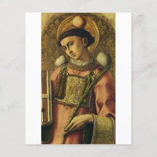 Flyer São Estêvão o Protomártir Iconografia de Arte Fina