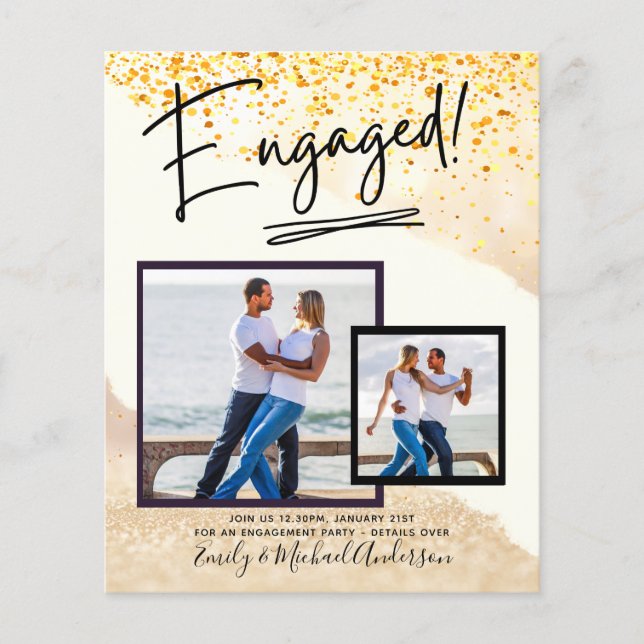 Flyer SCRIPT DE Anúncio do NOIVADO FOTO ORÇAMENTAL (Frente)