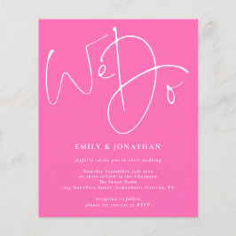 Flyer Script PAPER Fazemos Convite De Casamento Rosa Que