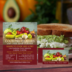 Flyer Seleção Vegetal, Cozinhar Classes Publicidade