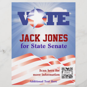 Flyer Senado do voto do modelo do insecto