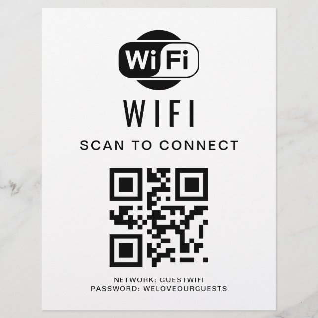 Flyer Senha Wifi | Verificação de código QR para conexão (Frente)