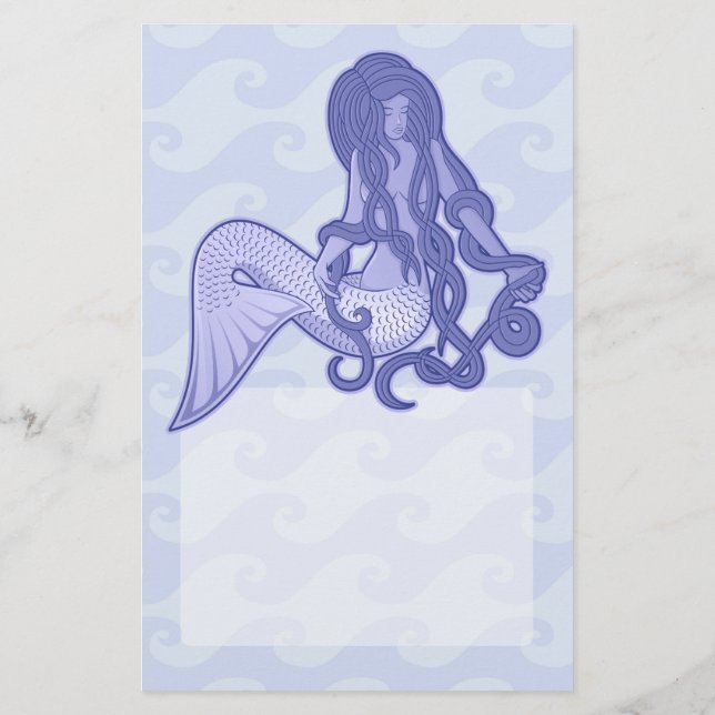 Flyer Sereia Sentada Azul (Verso)