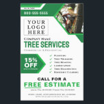 Flyer Serviço de Árvore de Logotipo<br><div class="desc">Logotipo Retângulo Logo Serviço de árvore comercial Folheto de negócios com fácil personalização de modelos com logotipo de retângulo da empresa, foto personalizada, foto comercial, número de telefone, oferta de desconto, site, serviços, número de licença, seguro, conectado e chamada para ação. Folheto perfeito para empresas de corte de árvores, remoção...</div>