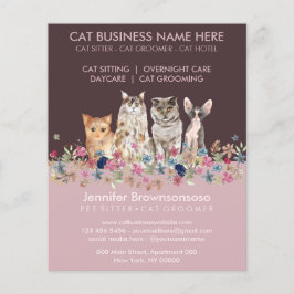 Flyer Serviço de Cadeira de Gato Rosa