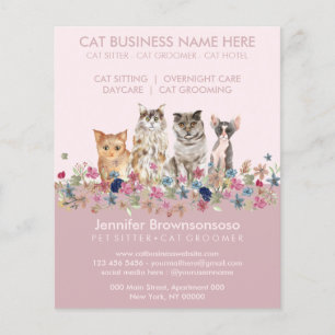 Flyer Serviço de Cuidado de Gatos