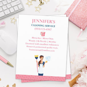 Flyer Serviço de Limpeza da Casa Maid bolinhas