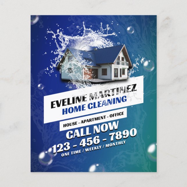 Flyer Serviço de limpeza de água salgada (Frente)