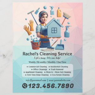 Flyer Serviço de Limpeza de Casa Moderna Serviço de Limp