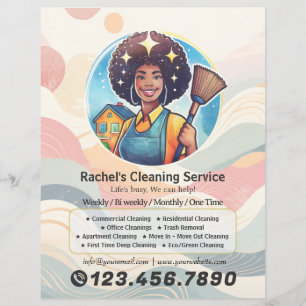 Flyer Serviço de Limpeza de Casa Moderna Serviço de Limp