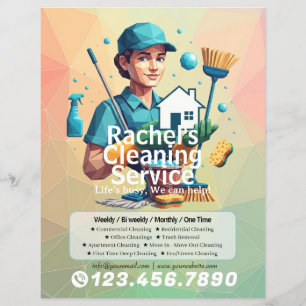Flyer Serviço de Limpeza de Casa Moderna Serviço de Limp