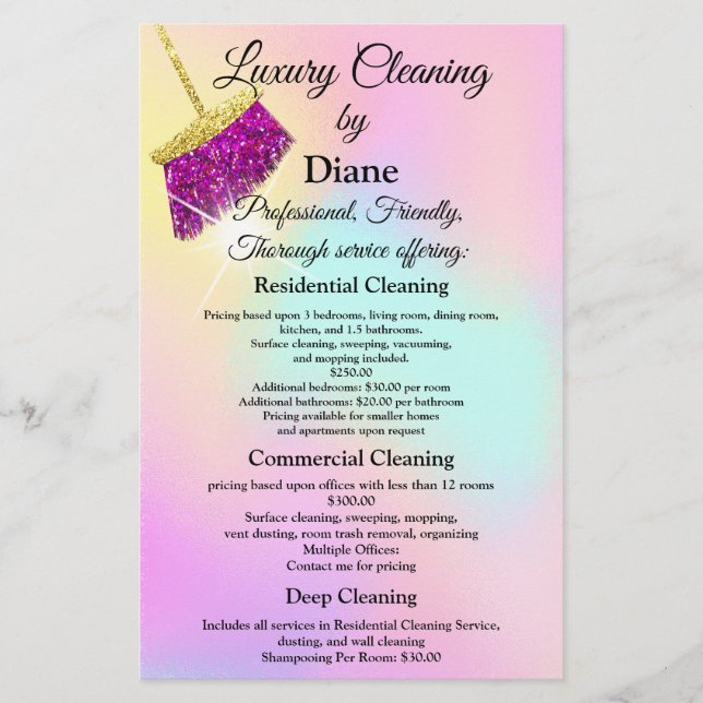 Flyer Serviço de Limpeza do Escritório de Manutenção do  (Frente)