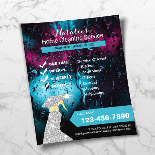 Flyer Serviço de limpeza doméstica profissional