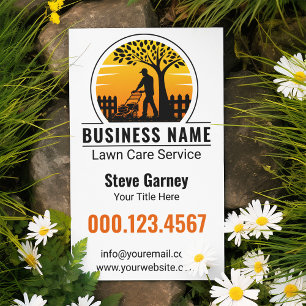 Flyer Serviço de Manutenção de Jardim Retro Laranja Pôr 