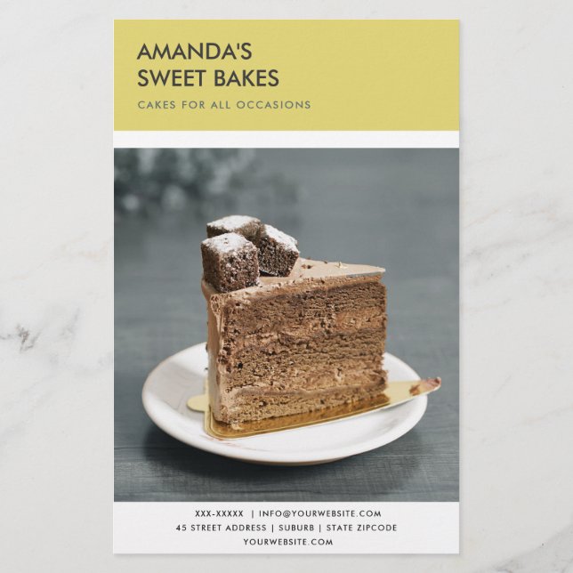 FLYER SERVIÇO DE PREÇOS DE FOTO AMARELO NEGRO MODERNO (Verso)